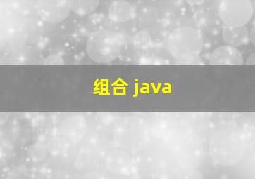 组合 java